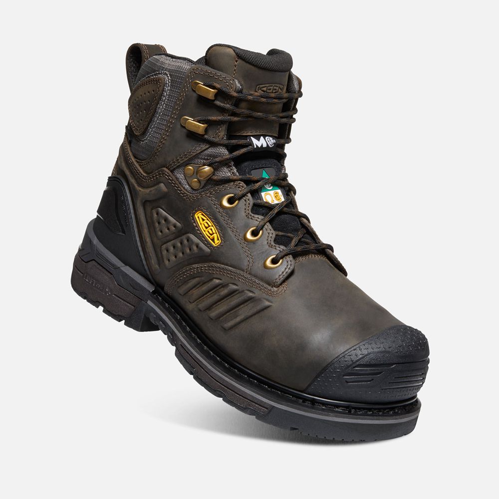 Cizme Keen Romania Barbati Negrii Maro Csa Philadelphia 6\" Internal Met Waterproof (Carbon-Fiber Toe